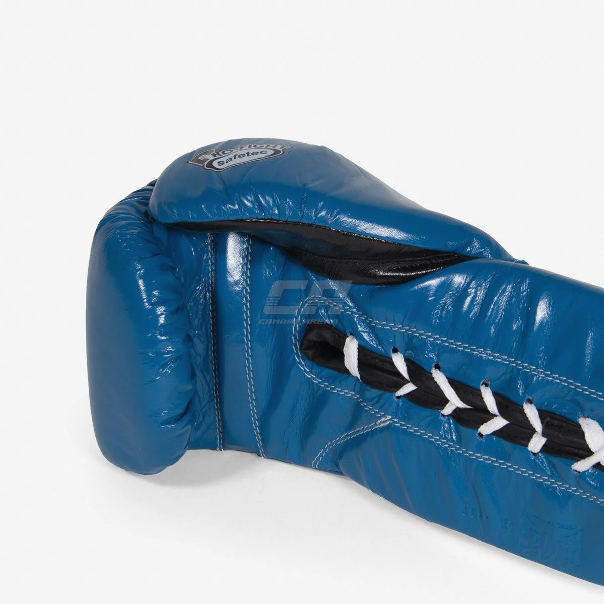 Guantes de boxeo Cleto Reyes Safetec CB4 Azul-negro con cordones - Imagen 8