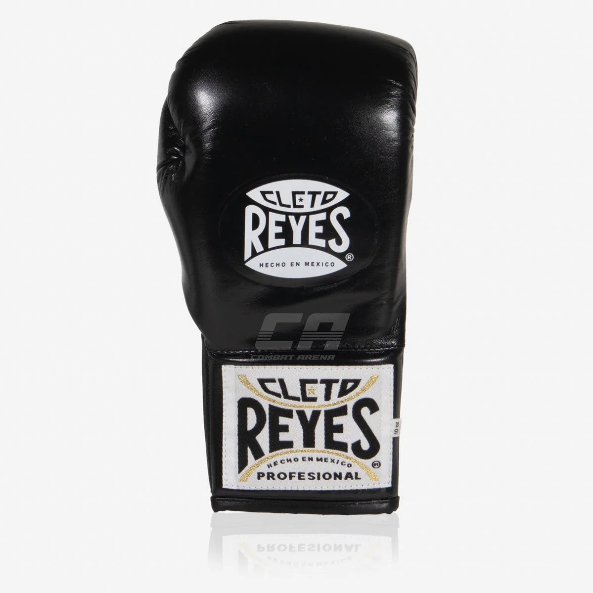 Guantes de boxeo Cleto Reyes Safetec CB4 Negro-plata con cordones - Imagen 3