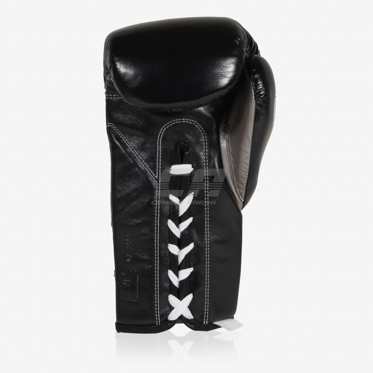 Guantes de boxeo Cleto Reyes Safetec CB4 Negro-plata con cordones - Imagen 4