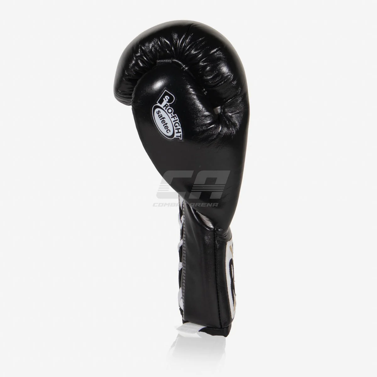 Guantes de boxeo Cleto Reyes Safetec CB4 Negro-plata con cordones - Imagen 5