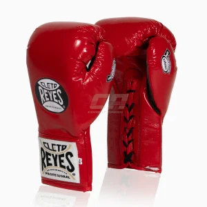 Guantes de boxeo Cleto Reyes Safetec CB4 Rojo-negro con cordones