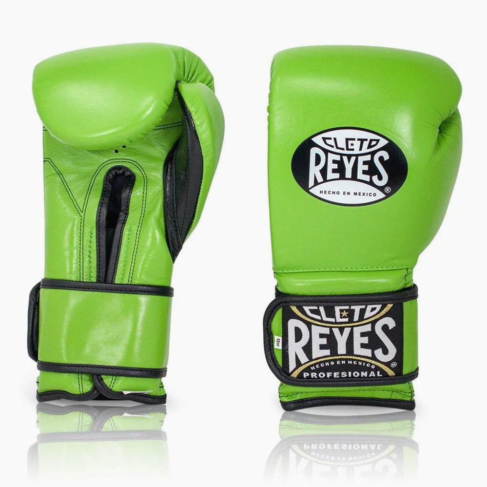 Guantes de boxeo Cleto Reyes Sparring CE6 Verde Lima - Imagen 3