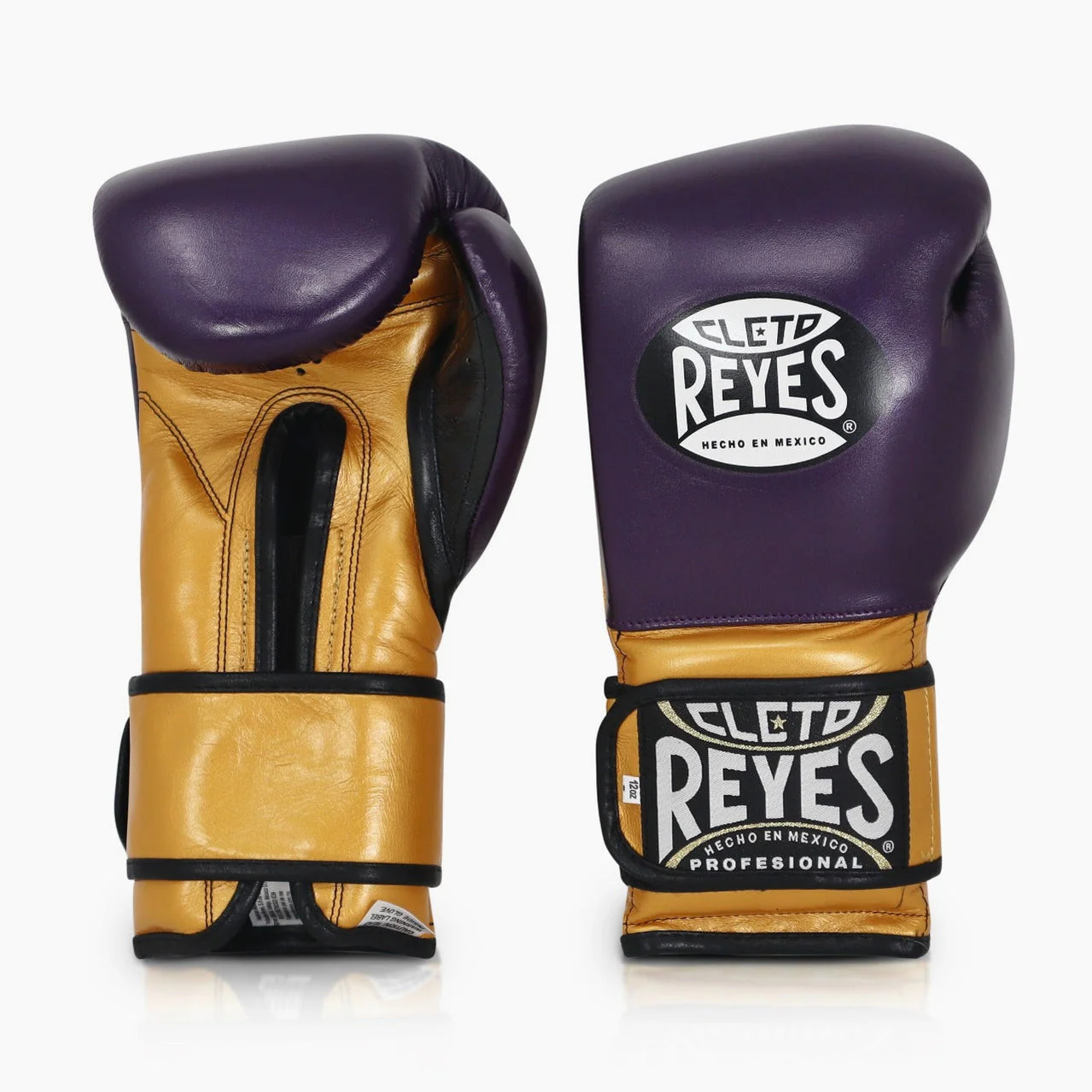 Guantes de boxeo Cleto Reyes Sparring CE6 Violeta-Oro - Imagen 3