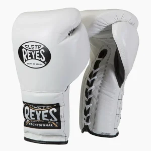 Guantes de boxeo Cleto Reyes Entrenamiento Tradicional CE4 Blanco con cordones