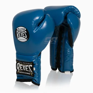 Guantes de boxeo Cleto Reyes Entrenamiento Tradicional CE4 Azul-negro con cordones