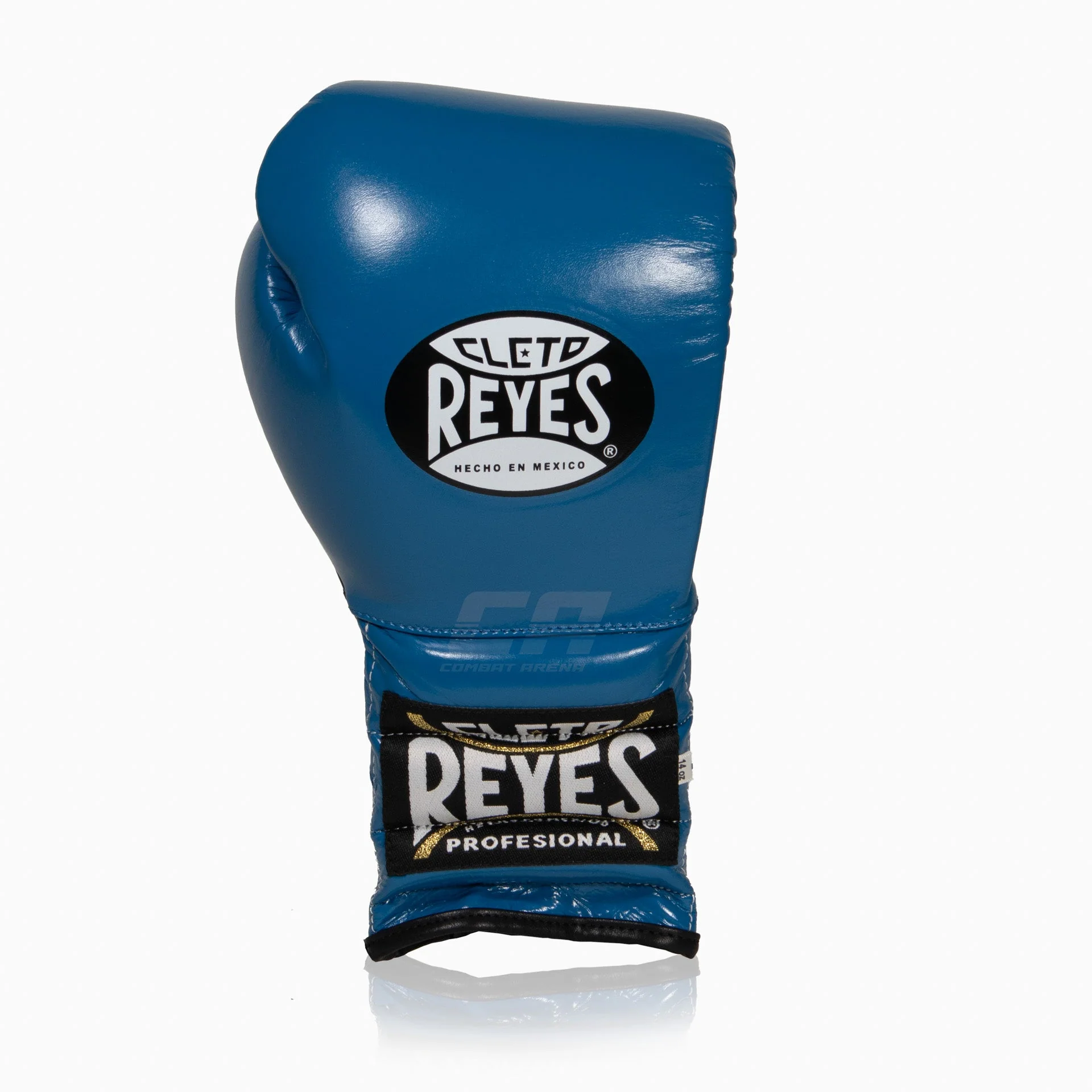 Guantes de boxeo Cleto Reyes Entrenamiento Tradicional CE4 Azul-negro con cordones - Imagen 3