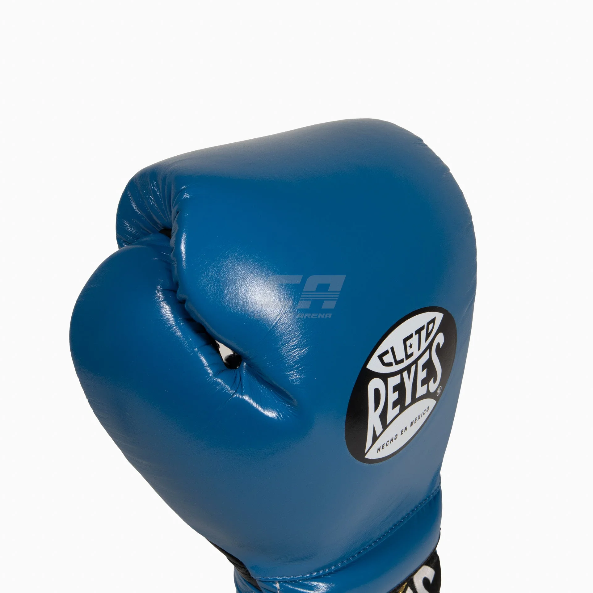 Guantes de boxeo Cleto Reyes Entrenamiento Tradicional CE4 Azul-negro con cordones - Imagen 7