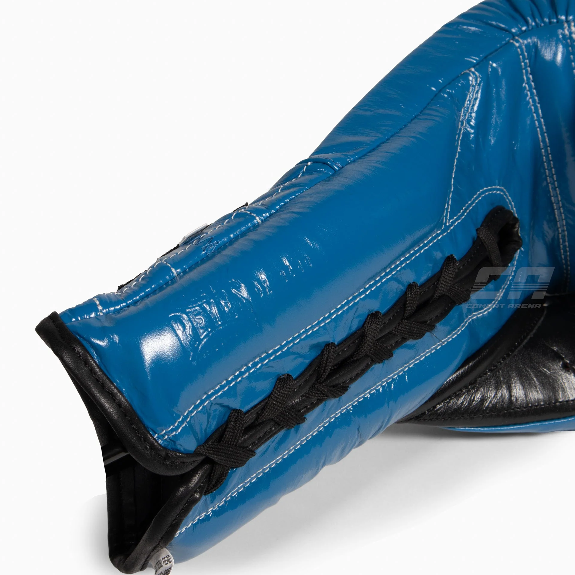 Guantes de boxeo Cleto Reyes Entrenamiento Tradicional CE4 Azul-negro con cordones - Imagen 9