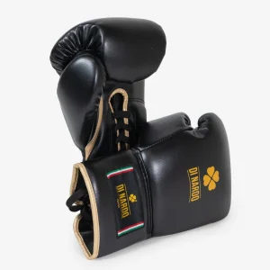 Guantes de boxeo Di Nardo Encubierto con Cordones Negro-oro