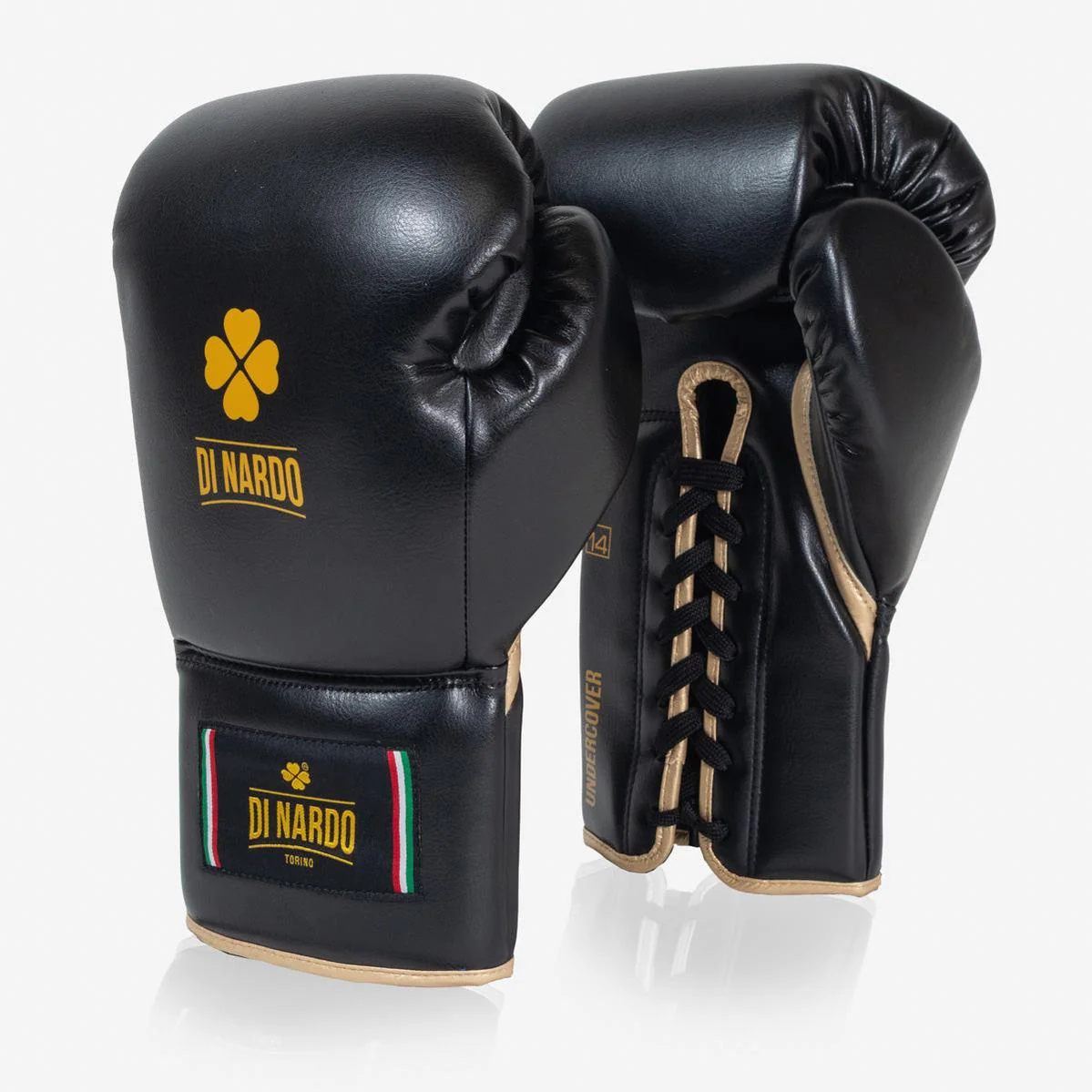 Guantes de boxeo Di Nardo Encubierto con Cordones Negro-oro - Imagen 3