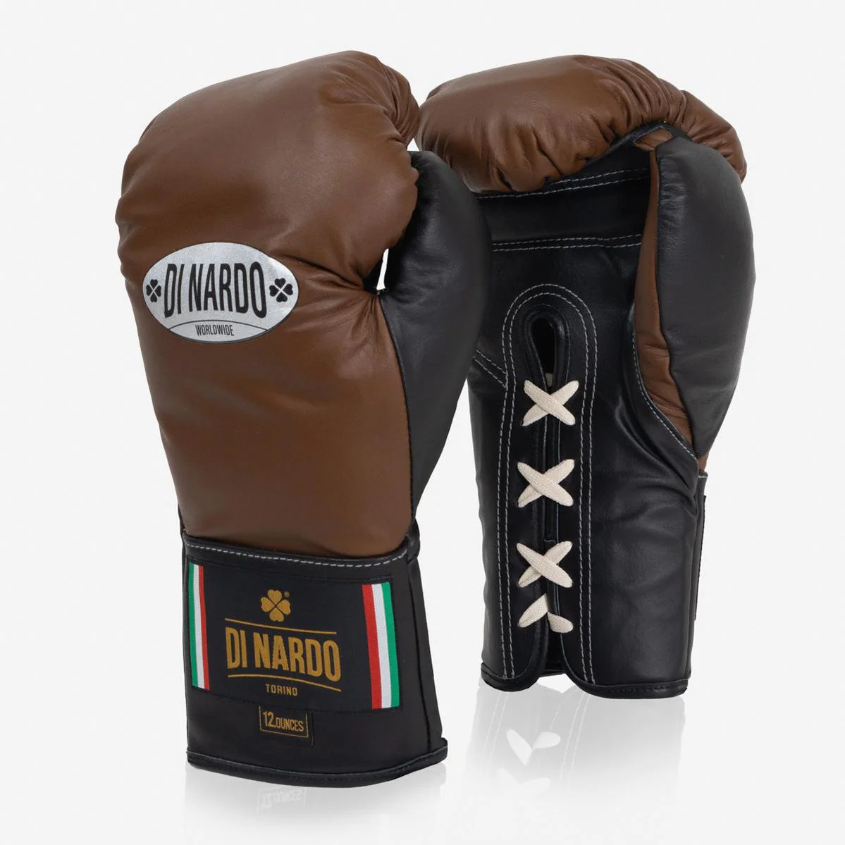 Guantes de boxeo Di Nardo con Cordones 12 Oz Marrón-negro - Imagen 3