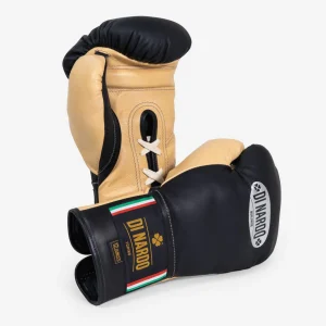 Guantes de boxeo Di Nardo con Cordones 12 Oz Negro-arena
