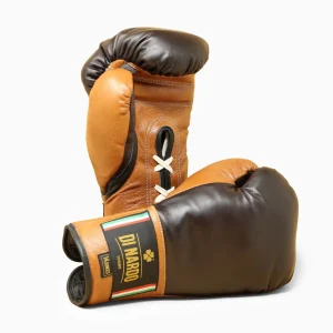 Guantes de boxeo Di Nardo con cordones 14 Oz Marrón-coñac