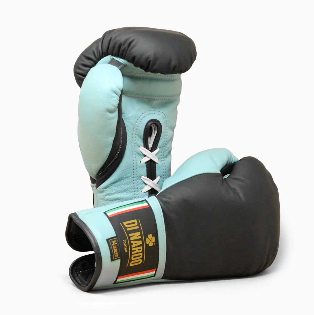 Guantes de boxeo Di Nardo con cordones 14 Oz Negro-agua