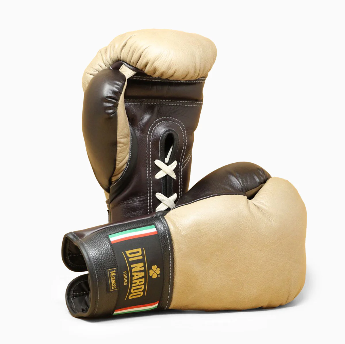 Guantes de boxeo Di Nardo con cordones 14 Oz Arena-marrón