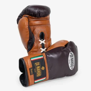 Guantes de boxeo Di Nardo con Cordones 16 Oz Borgoña-coñac