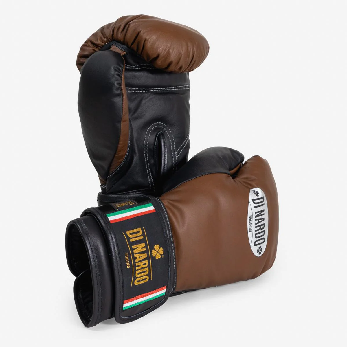 Guantes de boxeo Di Nardo con Velcro 12 Oz Marrón-negro