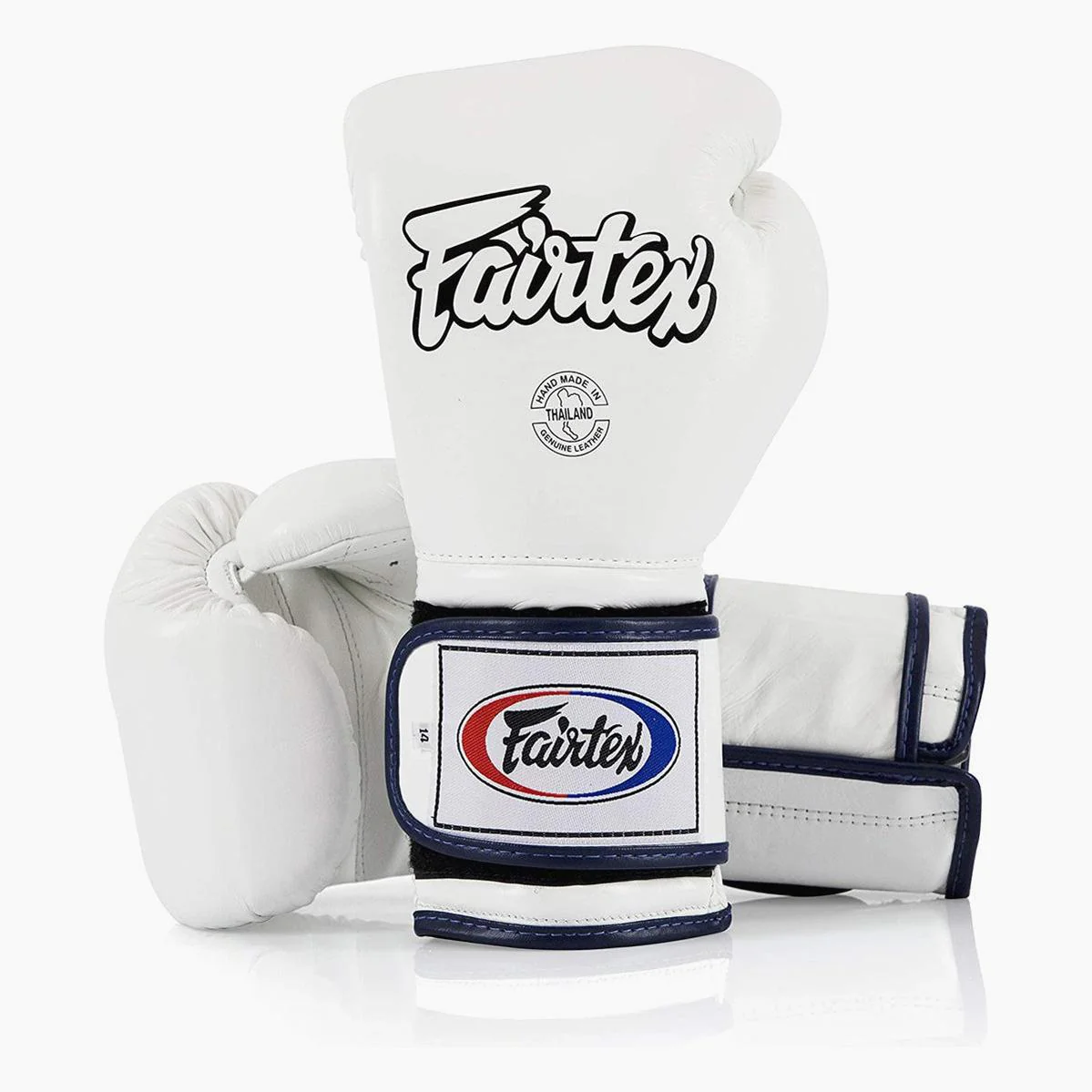 Guantes de boxeo Fairtex Mexican Estilo BGV9 Piping blanco-azul