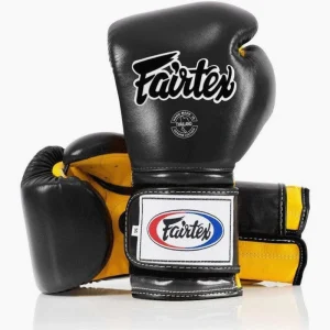 Guantes de boxeo Fairtex Mexican Estilo BGV9 Negro-amarillo