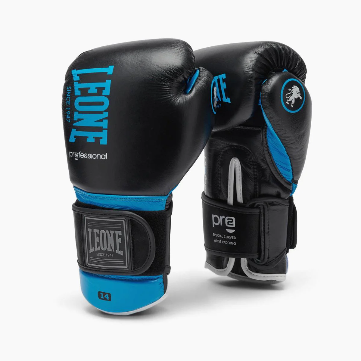 Guantes de boxeo Leone Professional 2 GN115C Azul 14 Oz