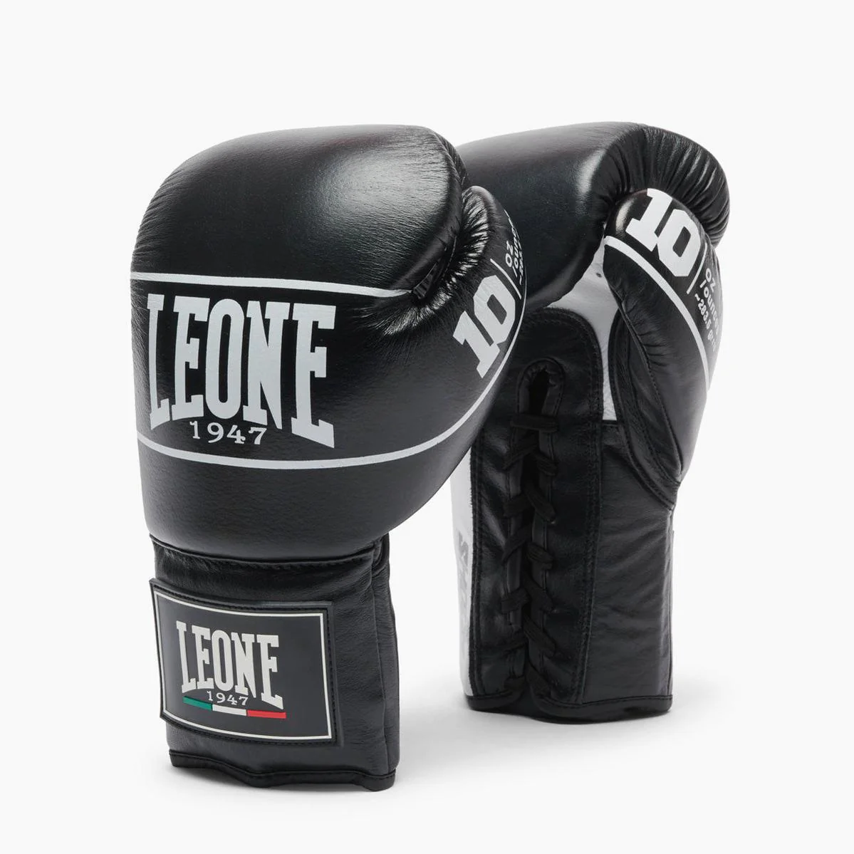 Guantes de boxeo Leone Shock Pro con cordones GN057L Negro