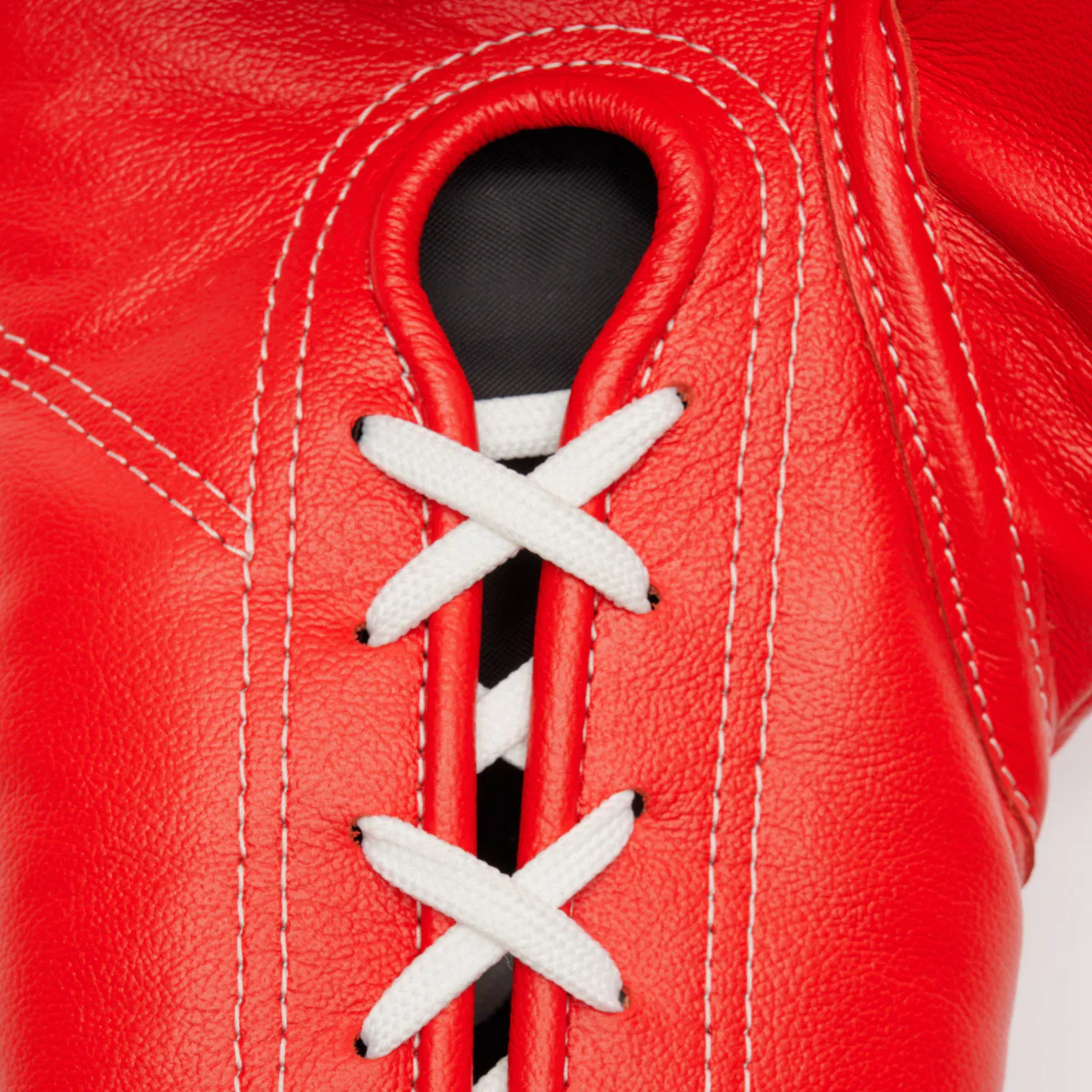 Guantes de boxeo Leone Deporte Orlando Classico con cordones Rojo - Imagen 4