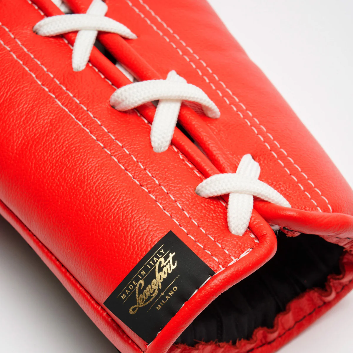 Guantes de boxeo Leone Deporte Orlando Classico con cordones Rojo - Imagen 9