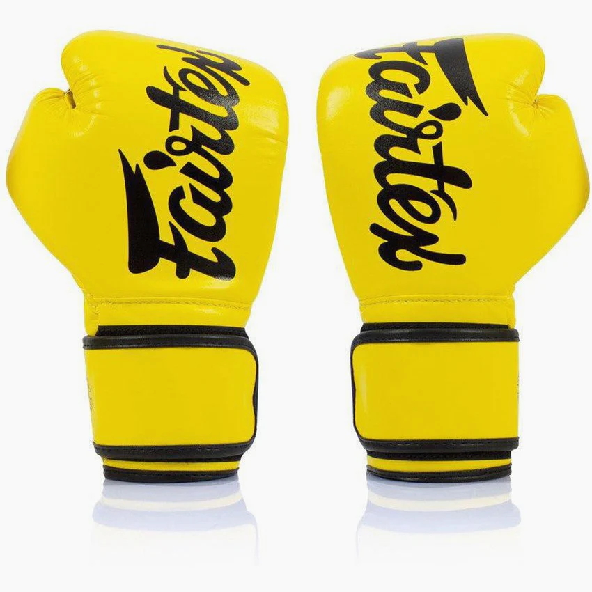 Guantes Muay Thai Fairtex BGV14 Amarillo - Imagen 3