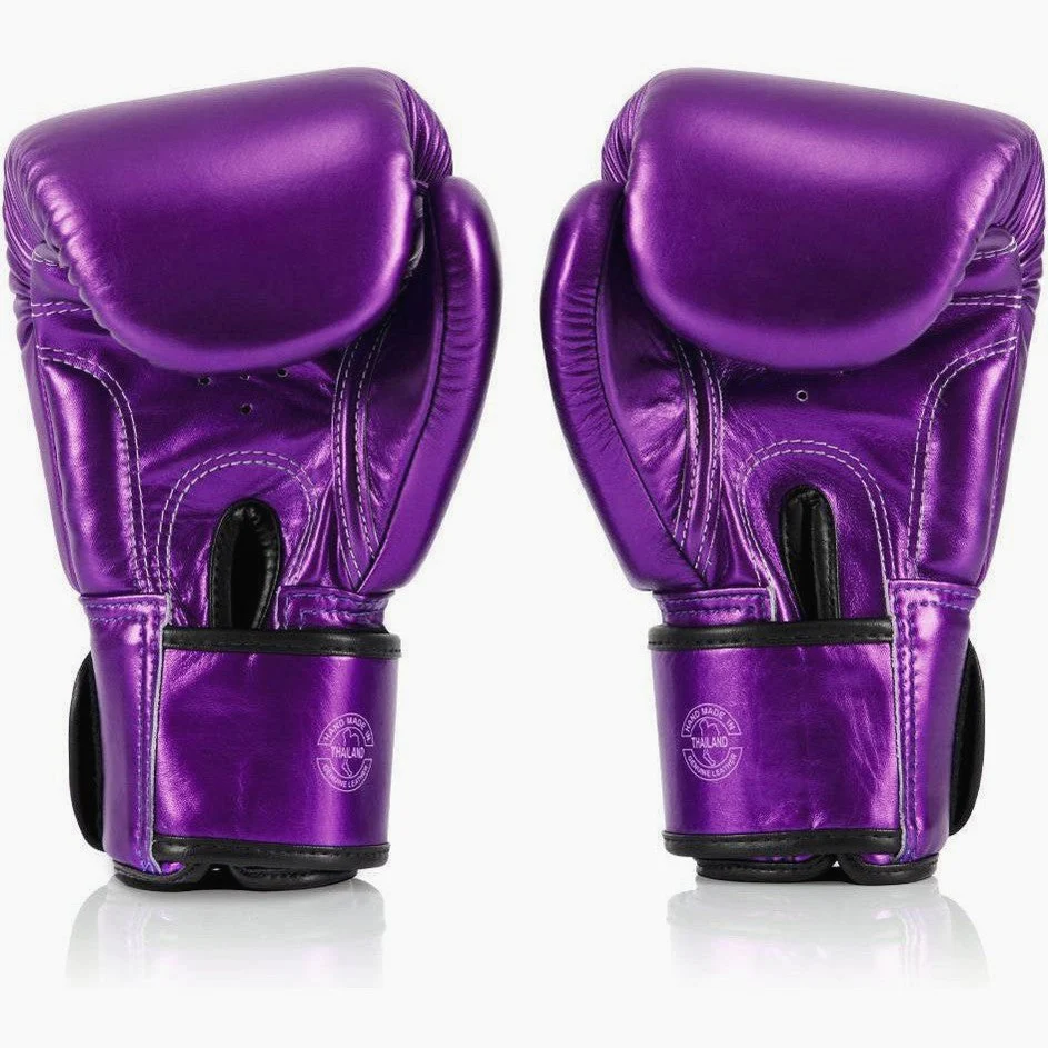 Guantes Muay Thai Fairtex Metálico BGV22 Violeta - Imagen 5