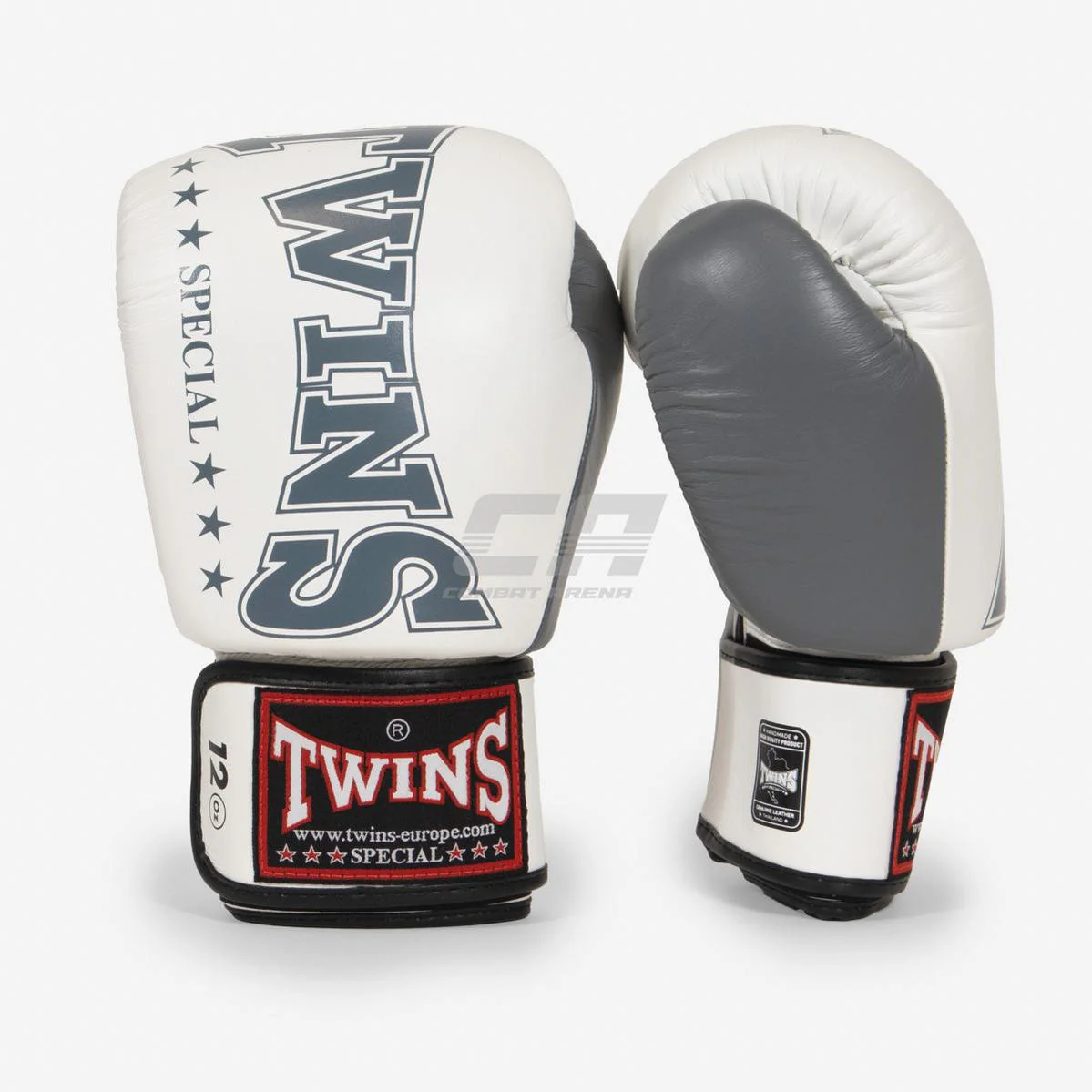 Guantes Muay Thai Twins Special BGVL 8 Blanco-gris