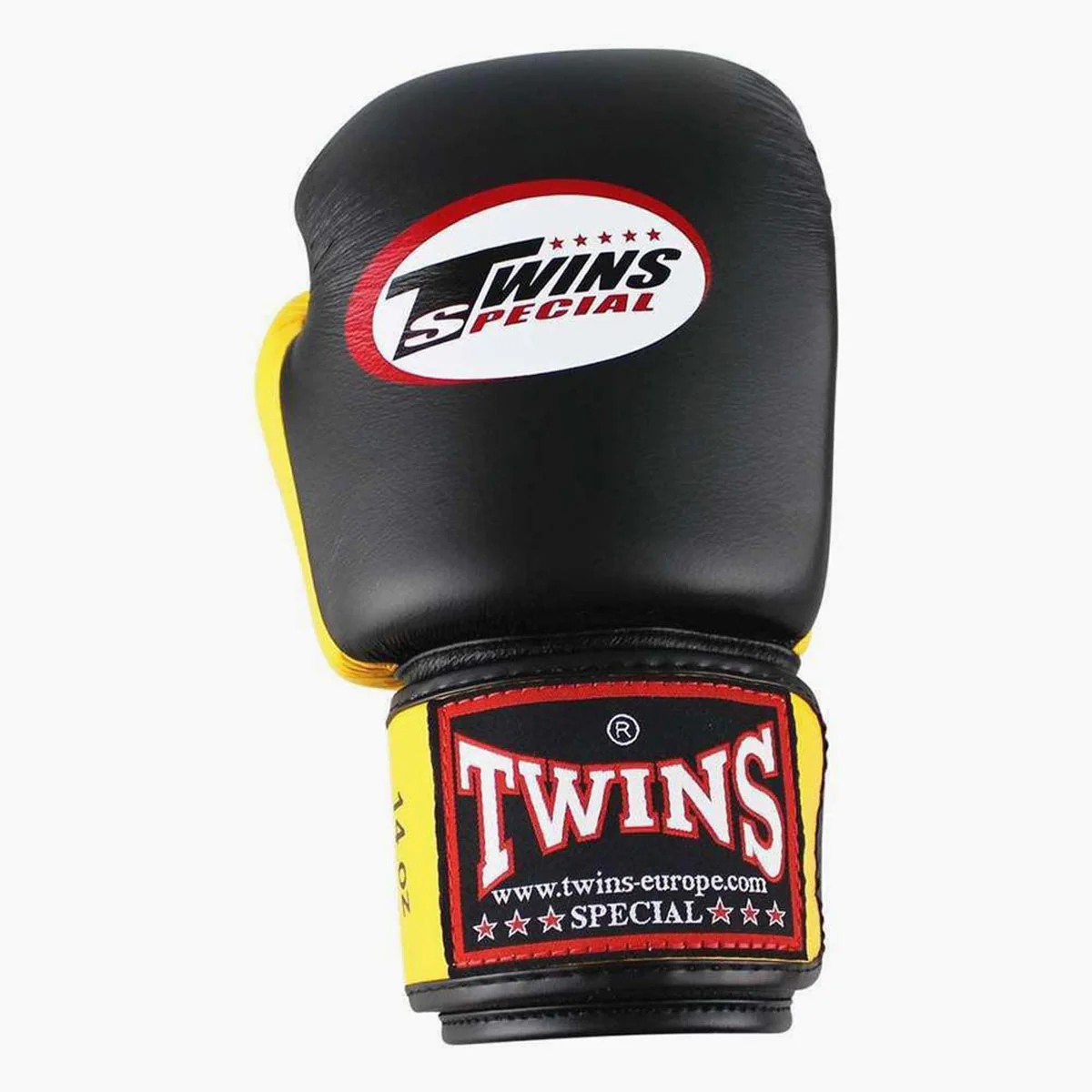 Guantes Muay Thai Twins Special BGVL3 Negro-Amarillo - Imagen 4