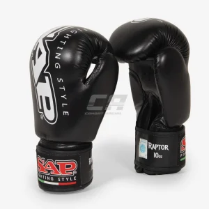 Guantes de boxeo Raptor SAP WAKO Negro-negro