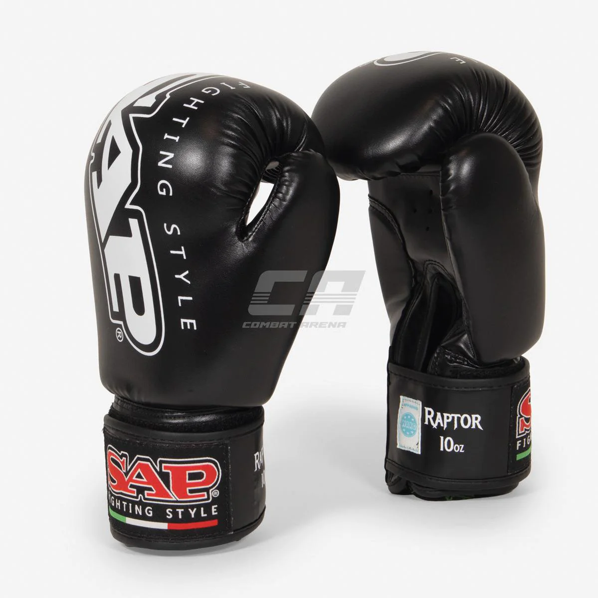 Guantes de boxeo Raptor SAP WAKO Negro-negro