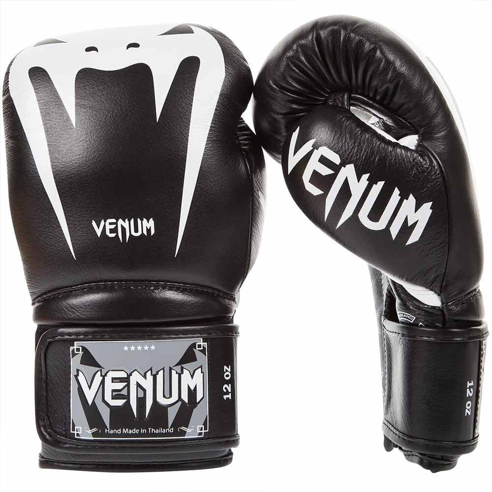 Guantes de boxeo Venum Giant 3.0 en Napa Negro-Blanco