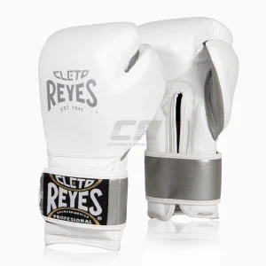 Guantes de boxeo Cleto Reyes Sparring CE6 Blanco-plata Edición Especial
