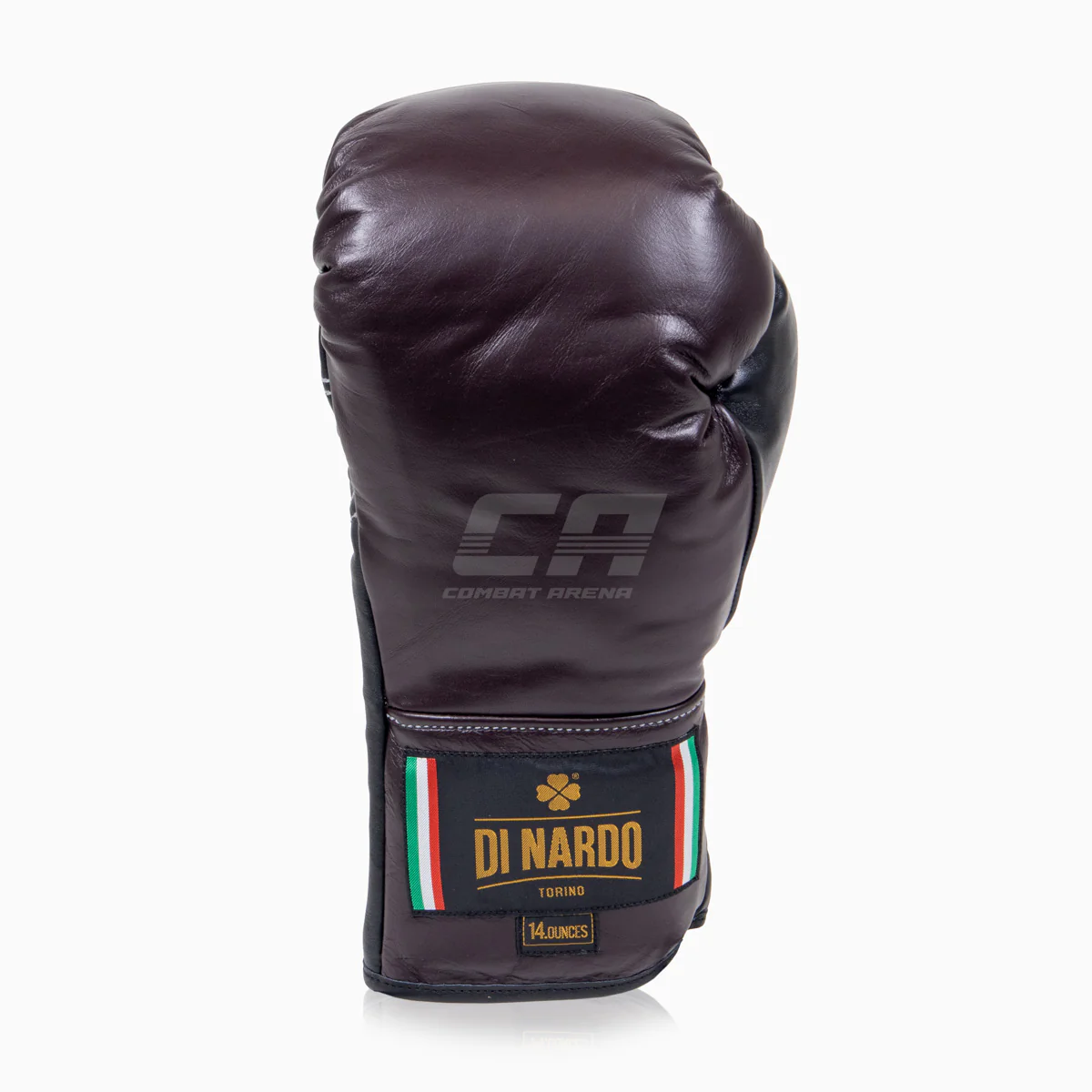 Guantes de boxeo Di Nardo con cordones Borgoña-Negro 14 oz - Imagen 3