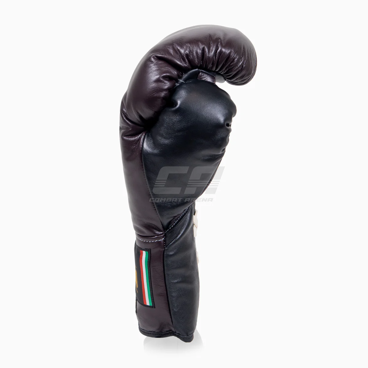 Guantes de boxeo Di Nardo con cordones Borgoña-Negro 14 oz - Imagen 4