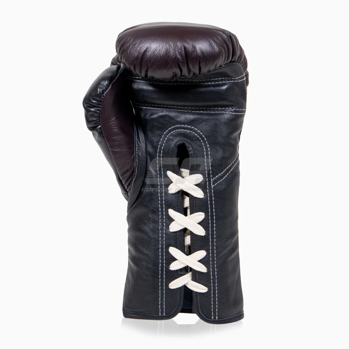 Guantes de boxeo Di Nardo con cordones Borgoña-Negro 14 oz - Imagen 5