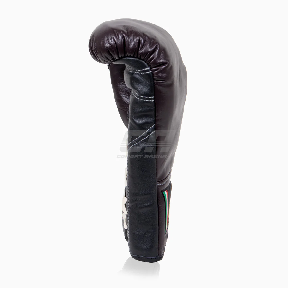 Guantes de boxeo Di Nardo con cordones Borgoña-Negro 14 oz - Imagen 6