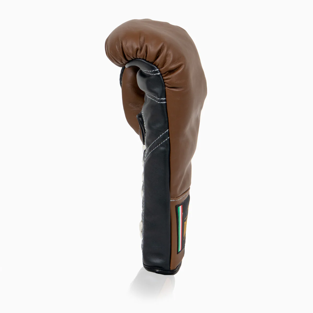 Guantes de boxeo Di Nardo con cordones Marrón Negro 10 Oz - Imagen 4