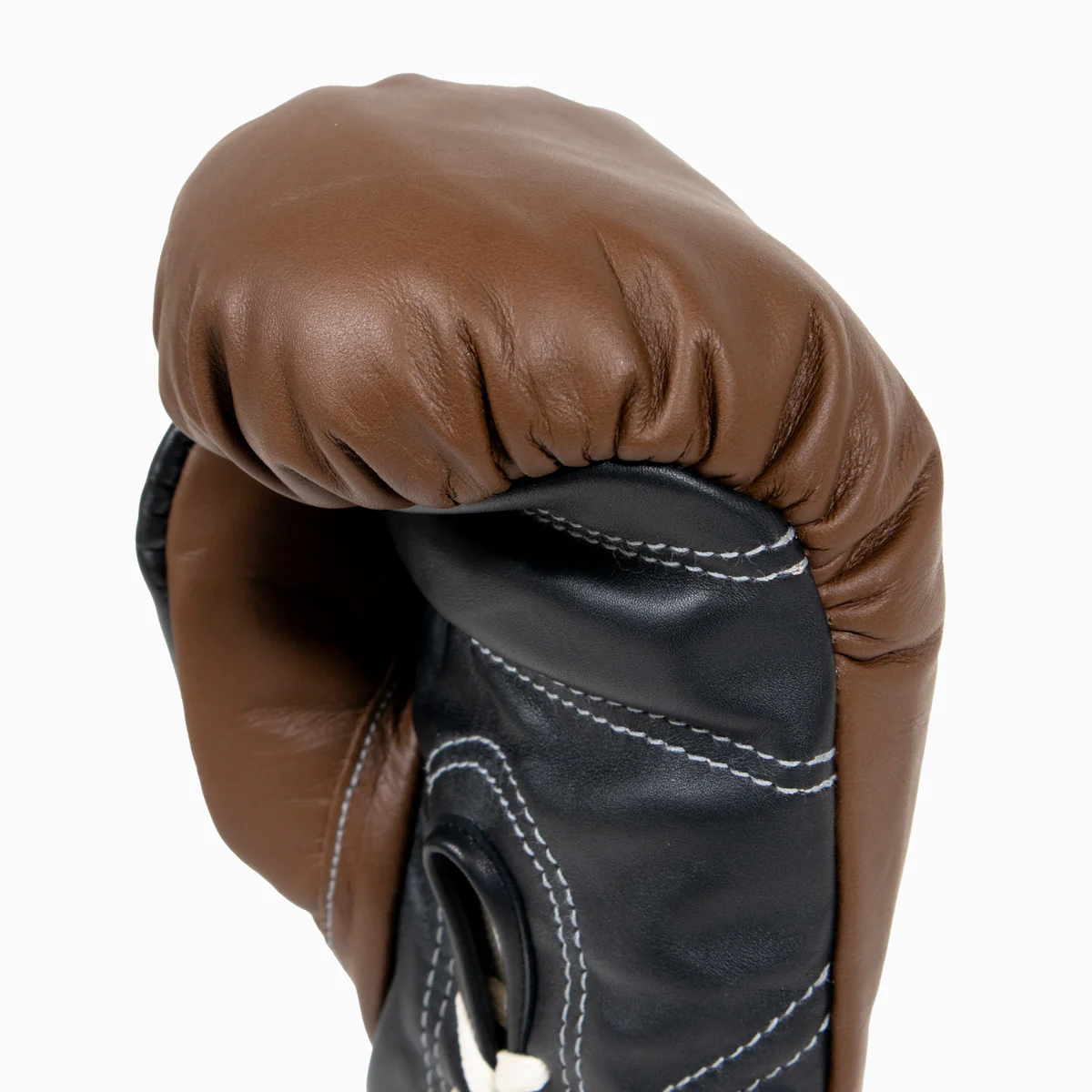 Guantes de boxeo Di Nardo con cordones Marrón Negro 10 Oz - Imagen 8
