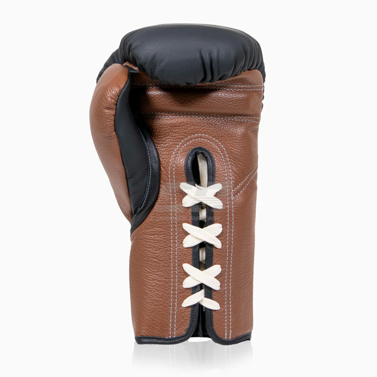 Guantes de boxeo Di Nardo con cordones Negro-Marrón 16 oz - Imagen 3