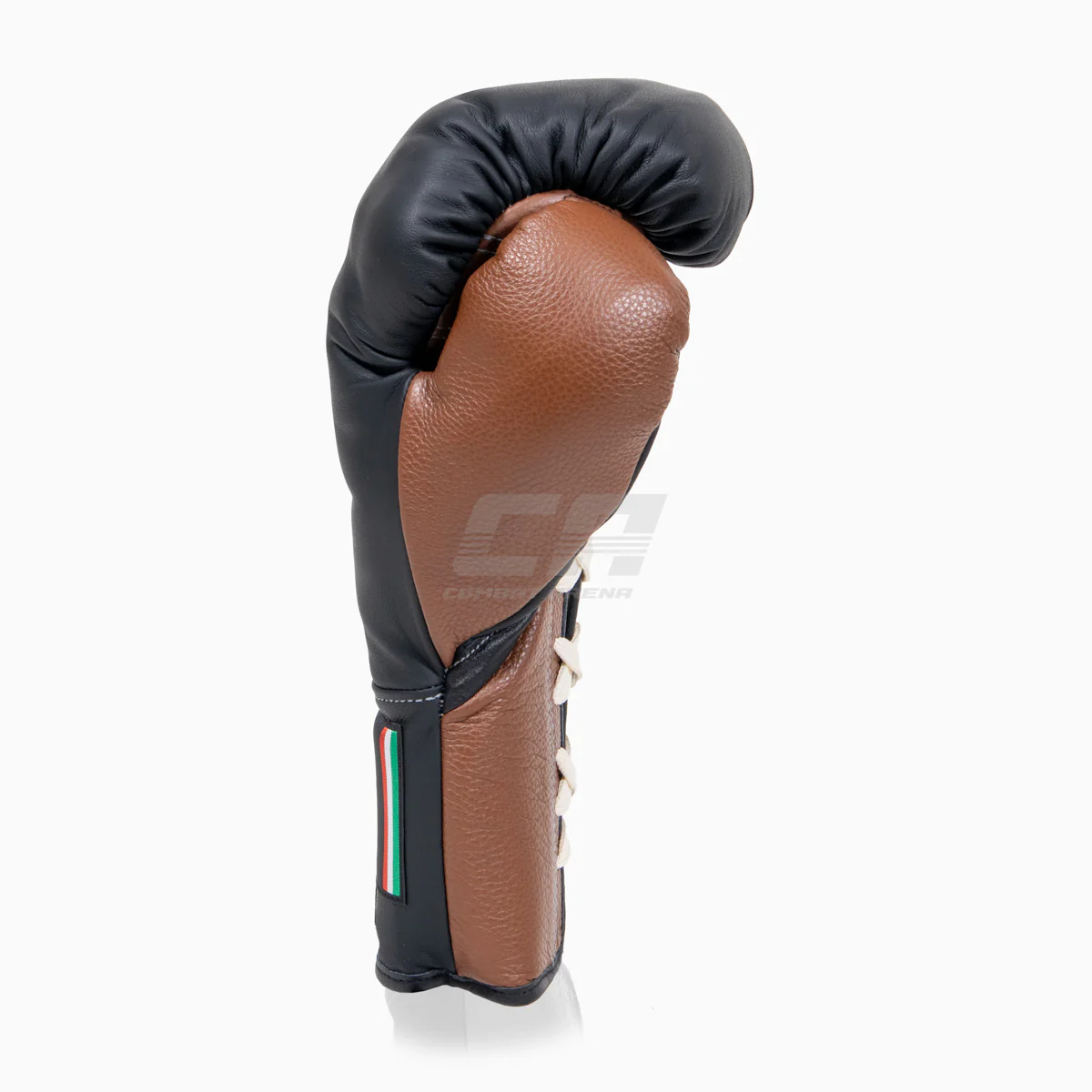 Guantes de boxeo Di Nardo con cordones Negro-Marrón 16 oz - Imagen 4