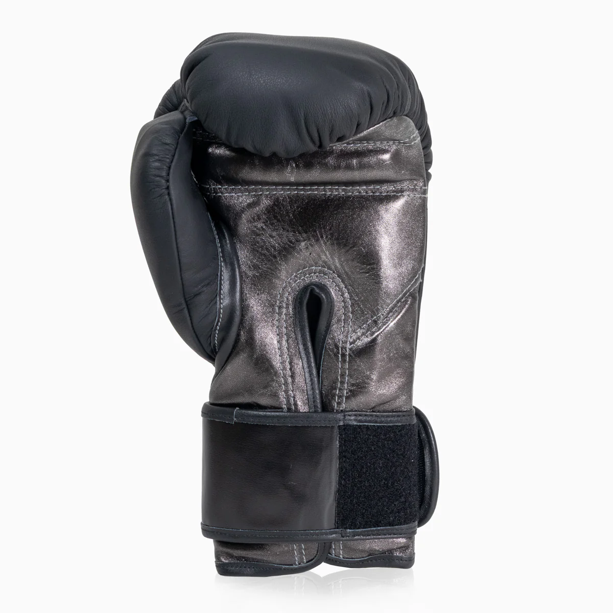 Guantes de boxeo Di Nardo con Velcro 12 Oz Negro-plata oscura - Imagen 5
