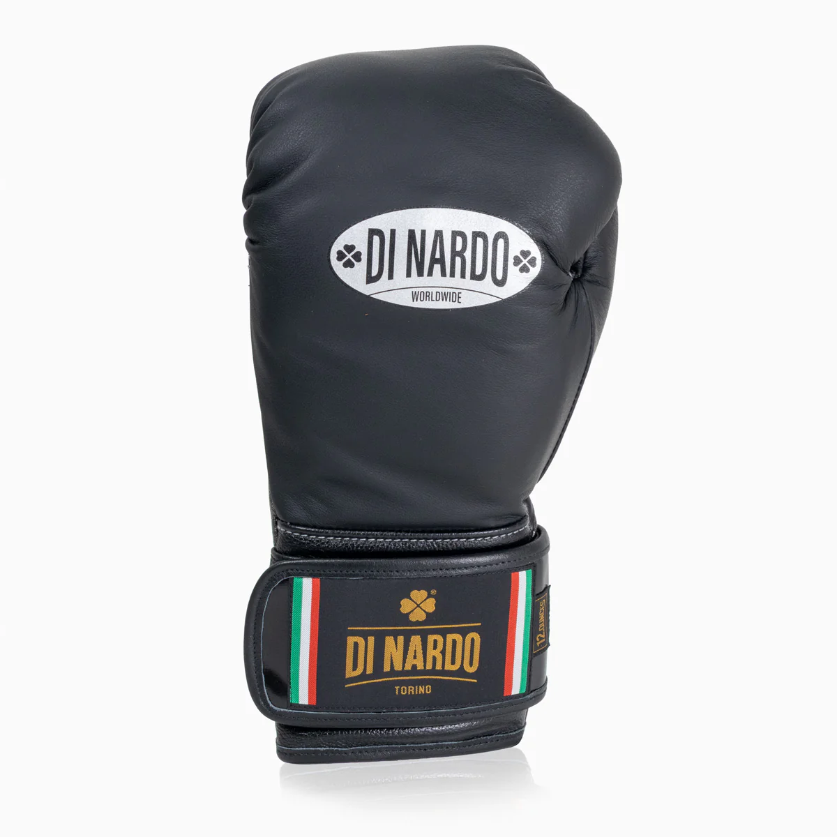 Guantes de boxeo Di Nardo con Velcro 12 Oz Negro-plata oscura - Imagen 7