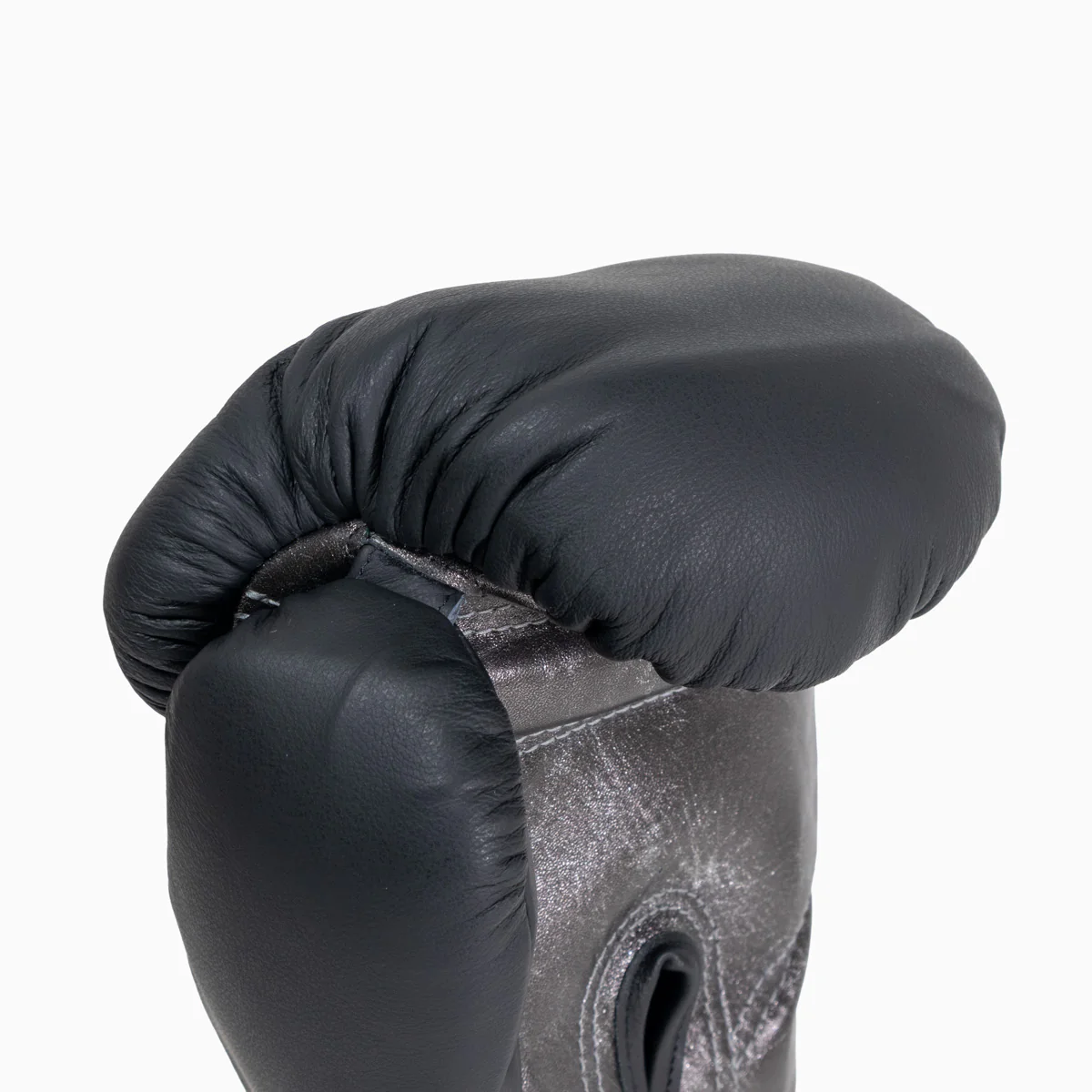 Guantes de boxeo Di Nardo con Velcro 12 Oz Negro-plata oscura - Imagen 8