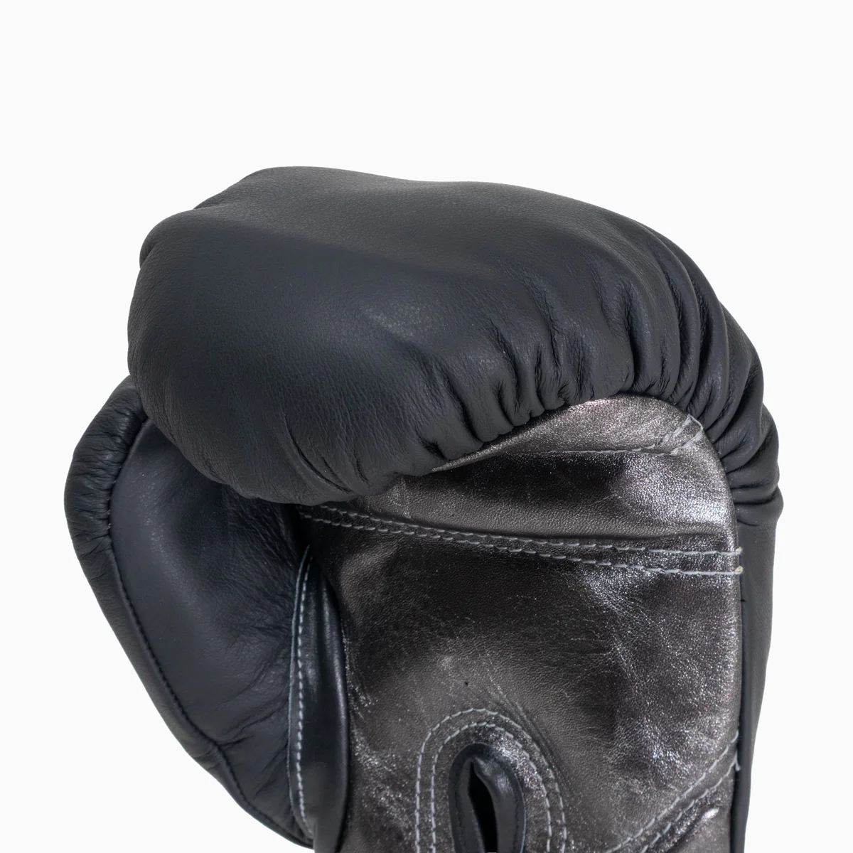 Guantes de boxeo Di Nardo con Velcro 12 Oz Negro-plata oscura - Imagen 9