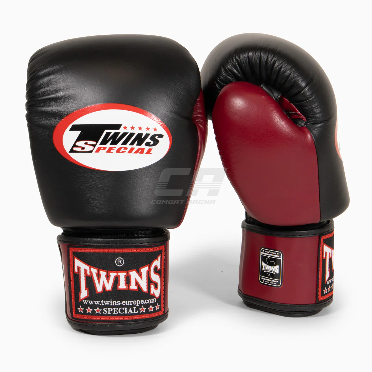 Guantes Muay Thai Twins Special BGVL3 Negro-burdeos