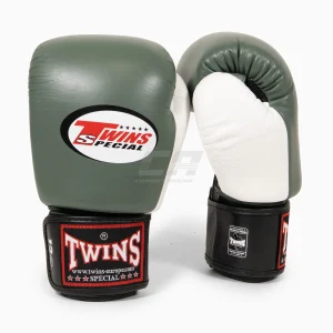 Guantes Muay Thai Twins Special BGVL4 Negro-verde-blanco