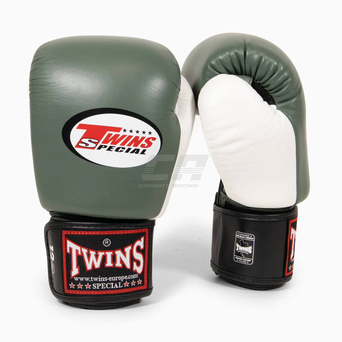 Guantes Muay Thai Twins Special BGVL4 Negro-verde-blanco